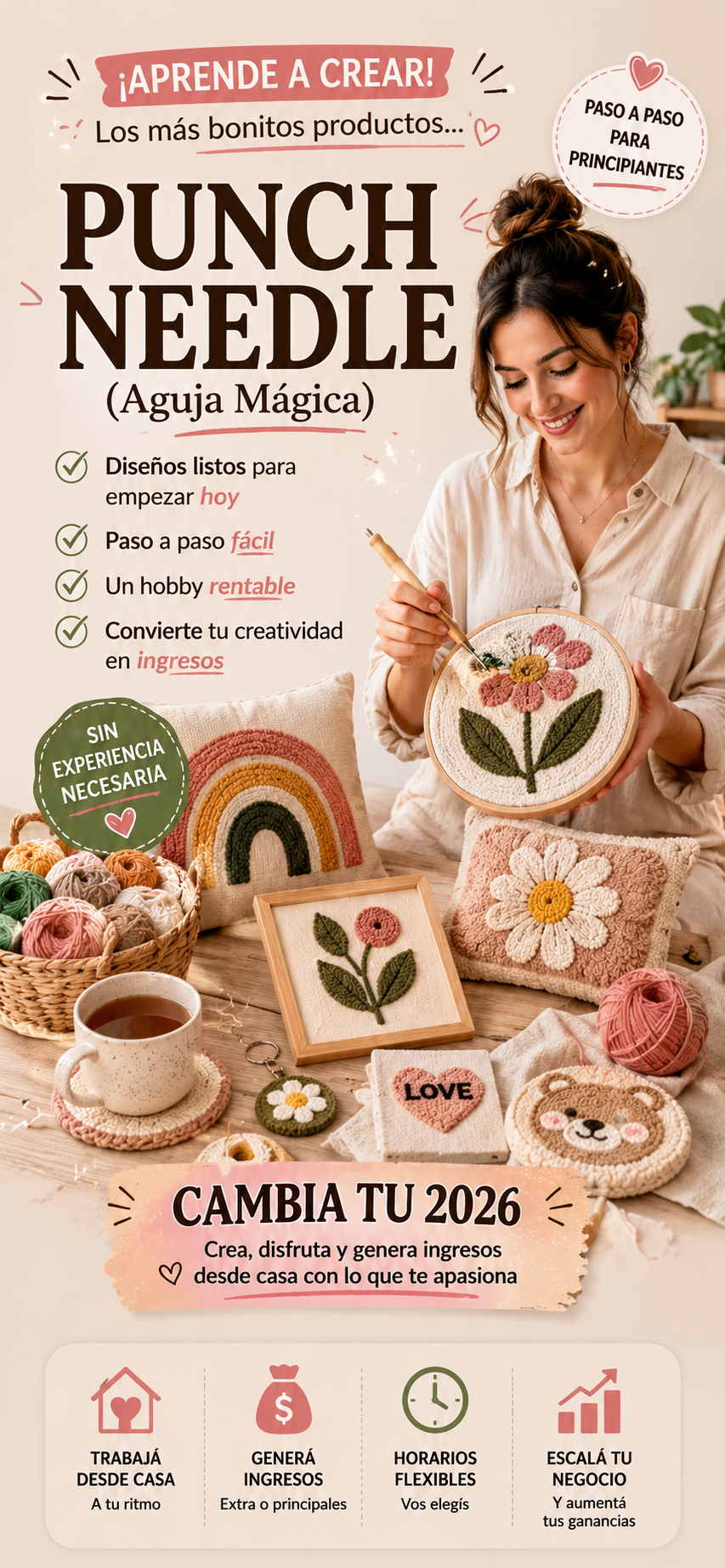 Aprendé a crear con Punch Needle