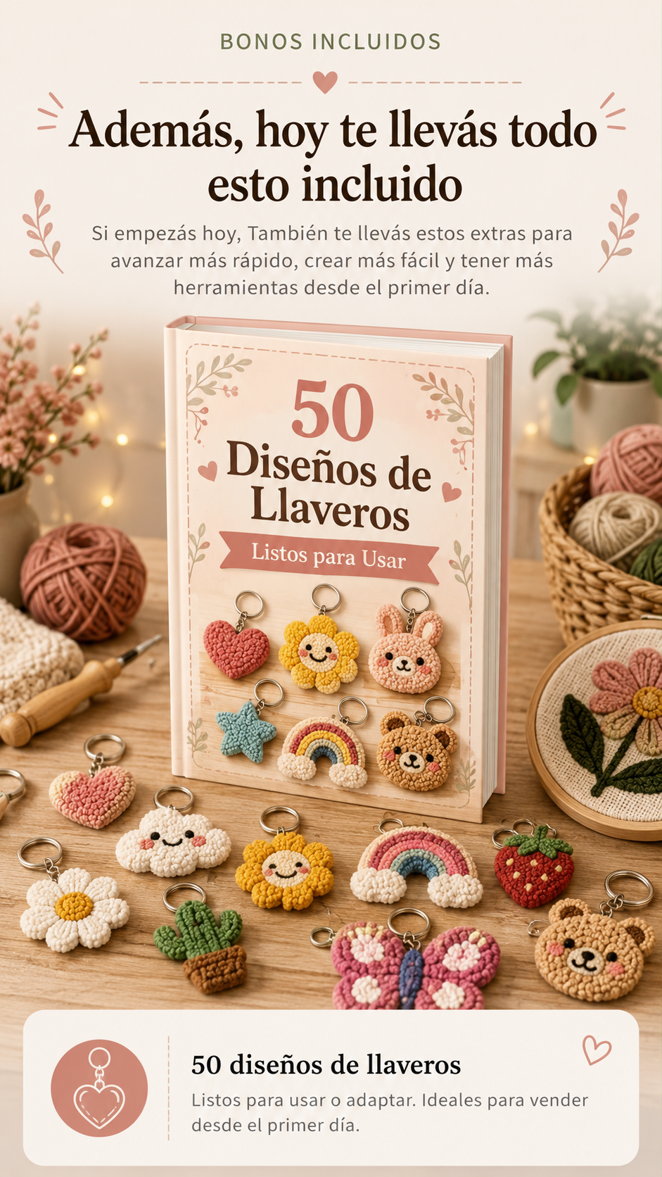 50 diseños de llaveros